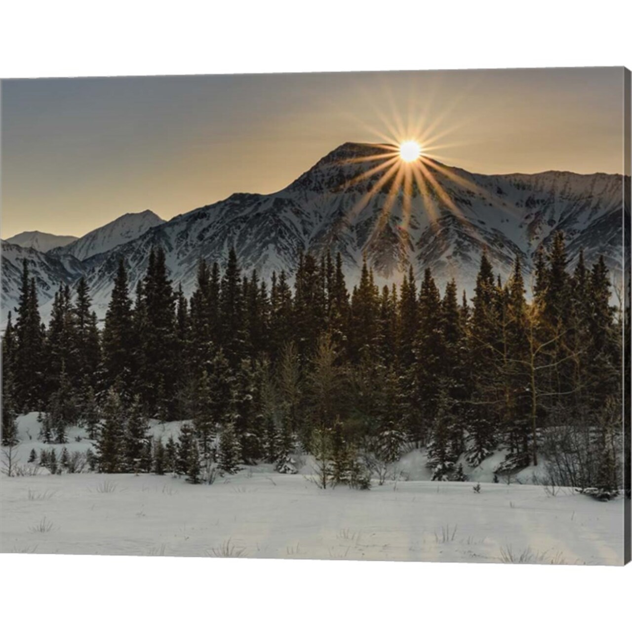 Peeking Around The Peak by Brenda Petrella Photography LLC 20" x 16" Canvas Wall Art
